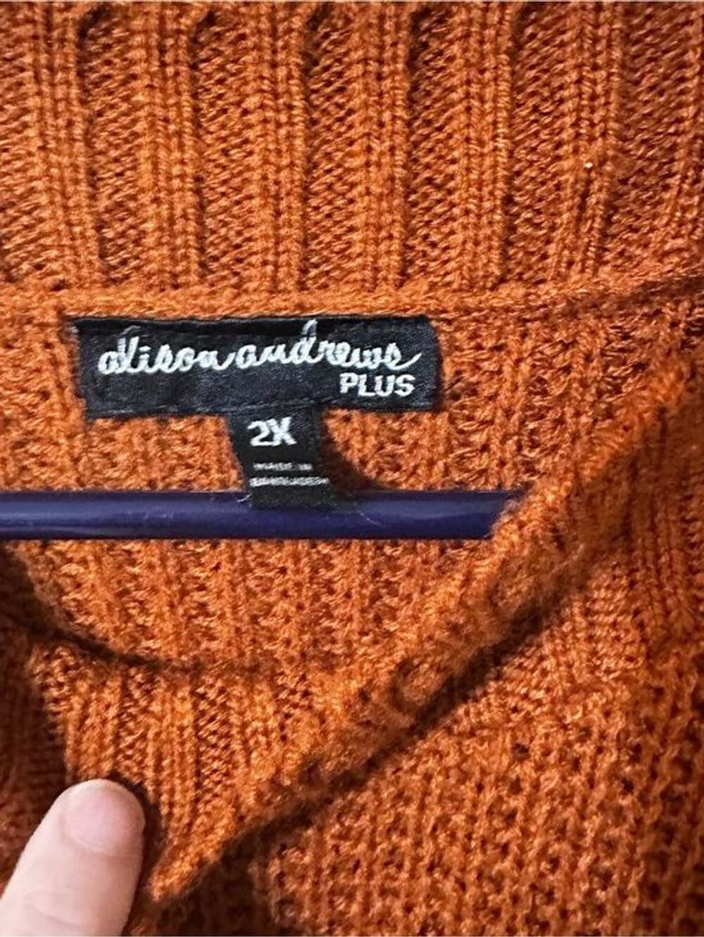 Cozy Button-Shoulder Ribbed Sweater - Rust - Picture 2 of 6
